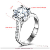 Maxbell Six Claw AAA Zircon Rhinestone Stone Band Ring Fashion Jewelry 7