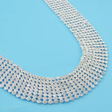 Maxbell Bikini Sexy Crystal Rhinestone Metal Bra Vest Body Chain Club Party Silver