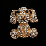 Maxbell Crystal Dog Brooch Rhinestone Brooch for Women Animal Brooch Jewelry Gold