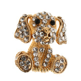 Maxbell Crystal Dog Brooch Rhinestone Brooch for Women Animal Brooch Jewelry Gold