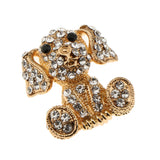 Maxbell Crystal Dog Brooch Rhinestone Brooch for Women Animal Brooch Jewelry Gold