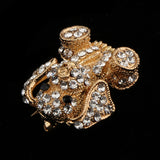 Maxbell Crystal Dog Brooch Rhinestone Brooch for Women Animal Brooch Jewelry Gold