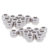 Maxbell 10 Pieces Stainless Steel Loose Spacer Beads Jewelry Findings 5(10x12mm)