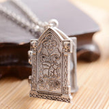 Maxbell Steampunk Gothic Photo Frame Pendant 3D Openable Chain Necklace Jewelry