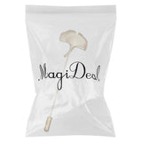 Maxbell Vintage Ginkgo Leaf Brooch Stick Pin Tie Hat Scarf Badge Breastpin Gold