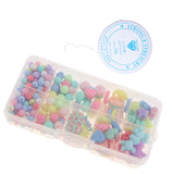 Maxbell 260 Pieces Acrylic Loose Beads Assorted Shape Color Lucky Star Set DIY Craft