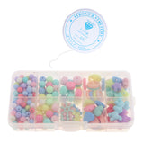 Maxbell 260 Pieces Acrylic Loose Beads Assorted Shape Color Lucky Star Set DIY Craft