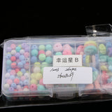 Maxbell 260 Pieces Acrylic Loose Beads Assorted Shape Color Lucky Star Set DIY Craft
