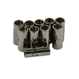 Maxbell 10 Sets Jet Leather Glue In 7 mm Tube Barrel Magnetic Slide Clasp Black