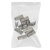Maxbell 10 Sets Jet Leather Glue In 7 mm Tube Barrel Magnetic Slide Clasp Black