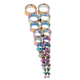 Maxbell Colorful Screw On Stainless Steel Ear Strech Kit Ear Flesh Tunnel Plug 8mm