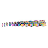 Maxbell Colorful Screw On Stainless Steel Ear Strech Kit Ear Flesh Tunnel Plug 8mm