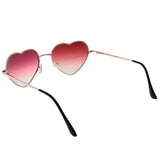 Maxbell Gold Rim Love Heart Shape Outdoor Sunglasses Gradient Lens Red