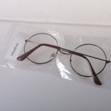 Maxbell Vintage Women Men Metal Frame Clear Lens Round Circle Eye Glasses  Bronze
