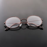 Maxbell Vintage Women Men Metal Frame Clear Lens Round Circle Eye Glasses  Bronze