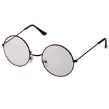 Maxbell Vintage Women Men Metal Frame Clear Lens Round Circle Eye Glasses  Bronze