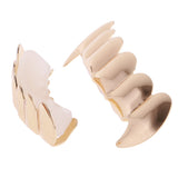 Maxbell Hip-Hop 18K Gold Plated Mouth Caps Custom Teeth Grills Top&Bottom Grills Set