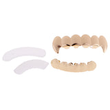 Maxbell Hip-Hop 18K Gold Plated Mouth Caps Custom Teeth Grills Top&Bottom Grills Set