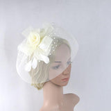 Maxbell Large Beak Clip Hat Feather Fascinator Weddings Race Royal Ascot Beige