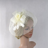 Maxbell Large Beak Clip Hat Feather Fascinator Weddings Race Royal Ascot Beige