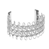 Maxbell Fashion Women Hollow Out Wide Open Cuff Bangle Bracelet Jewelry Gift Silver