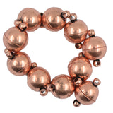 Maxbell 10 Set of 10mm Vintage Copper Two Parts Magnetic Round Clasps DIY Jewelry