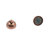 Maxbell 10 Set of 10mm Vintage Copper Two Parts Magnetic Round Clasps DIY Jewelry