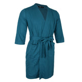 Maxbell Womens Mens Kimono Robes Knit Bathrobe Loungewear Sleepwear Robe M Green