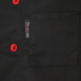Maxbell Unisex Chef Jacket Coat Hotel Waiter Uniform Long Sleeves Black L