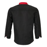 Maxbell Unisex Chef Jacket Coat Hotel Waiter Uniform Long Sleeves Black L