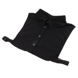 Maxbell Womens Fake Collar Removable False Blouse Embroidered Chiffon Pearl Black