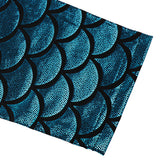 Maxbell Mermaid Leggings Women Shiny Fish Scale Liquid Stretchy Pants Free Size