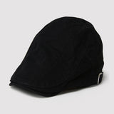 Phenovo Unisex Adults Chic Duckbill Flat Cap Comfy Cotton Golf Hat Black