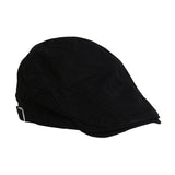 Phenovo Unisex Adults Chic Duckbill Flat Cap Comfy Cotton Golf Hat Black