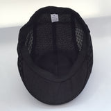 Phenovo Unisex Adults Chic Duckbill Flat Cap Comfy Cotton Golf Hat Black