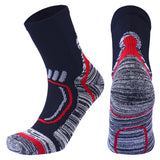 Maxbell Women Men Winter Sports Hiking Socks Thermal Snow Ski Crew Sock Black L