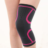 Maxbell Knee Support Compression Bandage Brace Gym Sports Guard Wrap M Rose Red