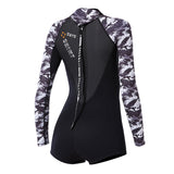 Maxbell 1.5mm Women Neoprene Sleeve Wetsuit Back Zip Diving Suit Jumpsuit Jacket XL