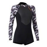 Maxbell 1.5mm Women Neoprene Sleeve Wetsuit Back Zip Diving Suit Jumpsuit Jacket L