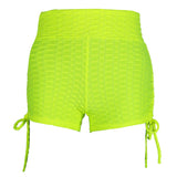 Maxbell Women Stretchy Butt Lifting Workout Running Yoga Shorts Fluorescent Green M