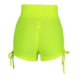 Maxbell Women Stretchy Butt Lifting Workout Running Yoga Shorts Fluorescent Green M