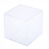 Maxbell Square Baseball Display Case Transparent Show Box with Stand Bracket Base