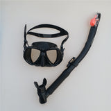 Maxbell Diving Gear Dive Mask Dry Snorkel Set Scuba Snorkeling Breathing Tube Black