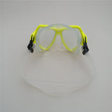 Maxbell Adult Snorkeling Diving Large Frame Goggles Mask & Snorkel Dive Gear Yellow