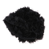 Maxbell Retro Style Flower Bathing Cap Stylish Swimming Hat Women Black