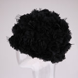 Maxbell Retro Style Flower Bathing Cap Stylish Swimming Hat Women Black