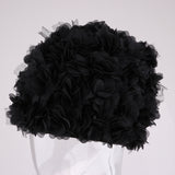 Maxbell Retro Style Flower Bathing Cap Stylish Swimming Hat Women Black