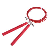 Maxbell Adjustable Skipping Jump Rope Wooden Handle Rope Fitness Equipment Red