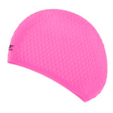 Maxbell Silicone Gel Swimming Cap Shower Hat with Ear Protection Unisex Pink