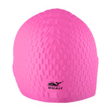 Maxbell Silicone Gel Swimming Cap Shower Hat with Ear Protection Unisex Pink